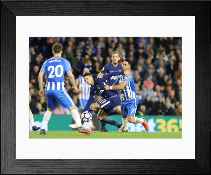 Framed Print : Brighton & Hove Albion vs. Tottenham Hotspur: Kayal vs. Lamela Clash in the Premier League (17APR18) Framed Print : Brighton & Hove Albion vs. Tottenham Hotspur: Kayal vs. Lamela Clash in the Premier League (17APR18)