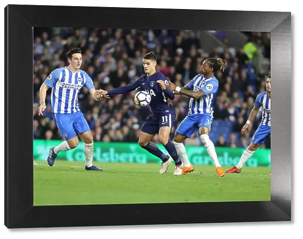 Brighton and Hove Albion vs. Tottenham Hotspur: Dunk, Bong, and Lamela in Action (17APR18)