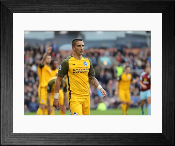 Framed Print : Brighton and Hove Albion Face Off Against Burnley in Premier League Clash at Turf Moor (28APR18) Framed Print : Brighton and Hove Albion Face Off Against Burnley in Premier League Clash at Turf Moor (28APR18)