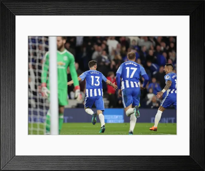 Framed Print : Brighton and Hove Albion vs Manchester United: Premier League Showdown at American Express Community Stadium (04.05.2018) Framed Print : Brighton and Hove Albion vs Manchester United: Premier League Showdown at American Express Community Stadium (04.05.2018)