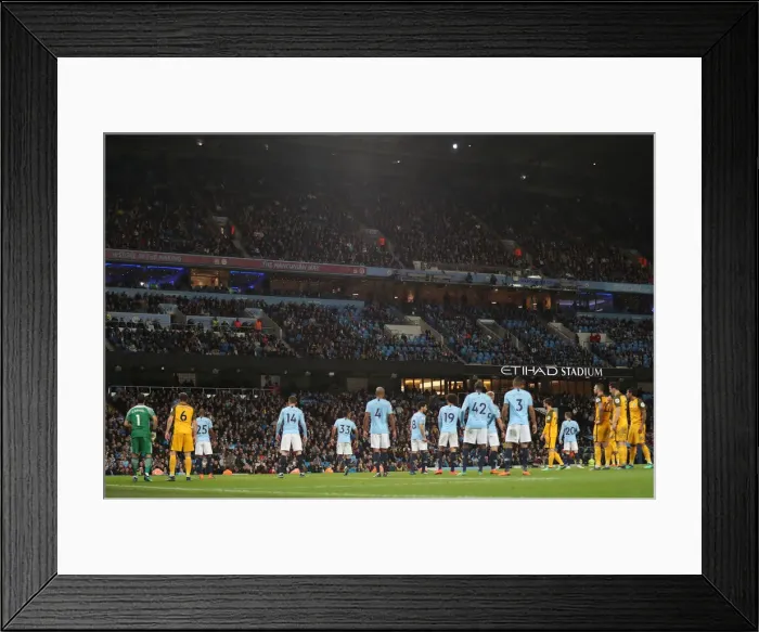 Framed Print : Premier League Showdown: Manchester City vs. Brighton and Hove Albion (09MAY18) Framed Print : Premier League Showdown: Manchester City vs. Brighton and Hove Albion (09MAY18)