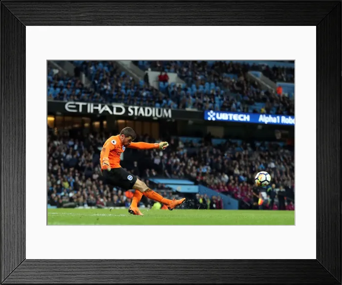 Framed Print : Manchester City vs. Brighton and Hove Albion: Premier League Showdown (09MAY18)