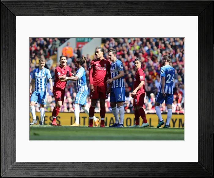 Framed Print : Intense Premier League Showdown: Liverpool vs. Brighton and Hove Albion at Anfield (13MAY18) Framed Print : Intense Premier League Showdown: Liverpool vs. Brighton and Hove Albion at Anfield (13MAY18)