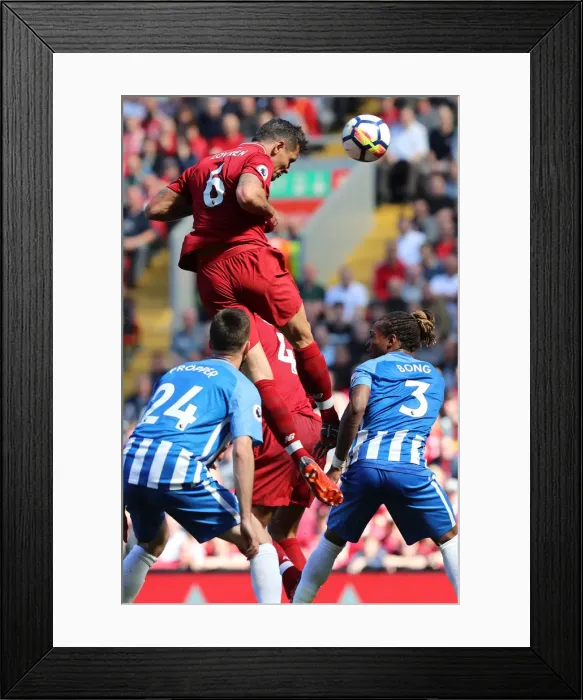 Framed Print : Premier League Showdown: Liverpool vs. Brighton & Hove Albion at Anfield (13May18) Framed Print : Premier League Showdown: Liverpool vs. Brighton & Hove Albion at Anfield (13May18)