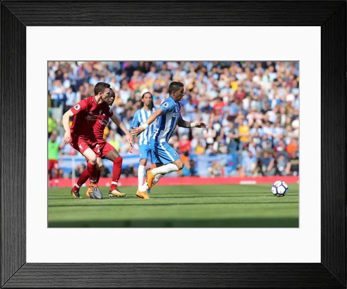 Framed Print : 13MAY18: Premier League Showdown - Liverpool vs. Brighton & Hove Albion at Anfield