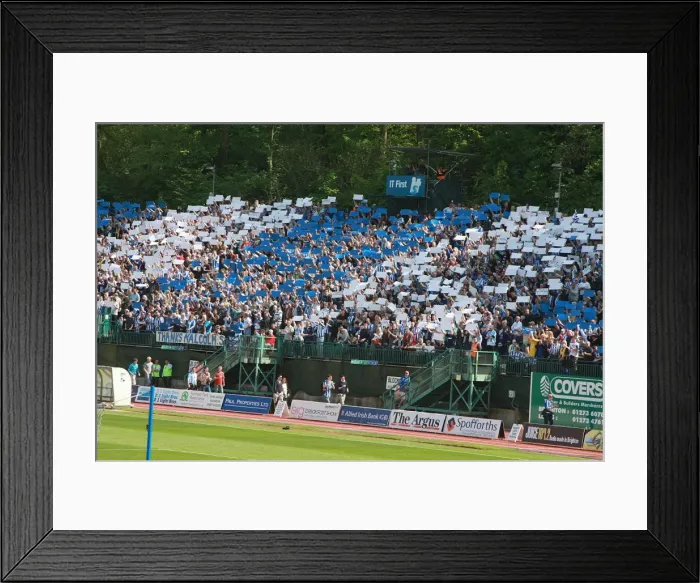 Framed Print : The Electric Atmosphere: Brighton & Hove Albion vs Stockport County (02 / 05 / 09) - Withdean Era Crowd Shots