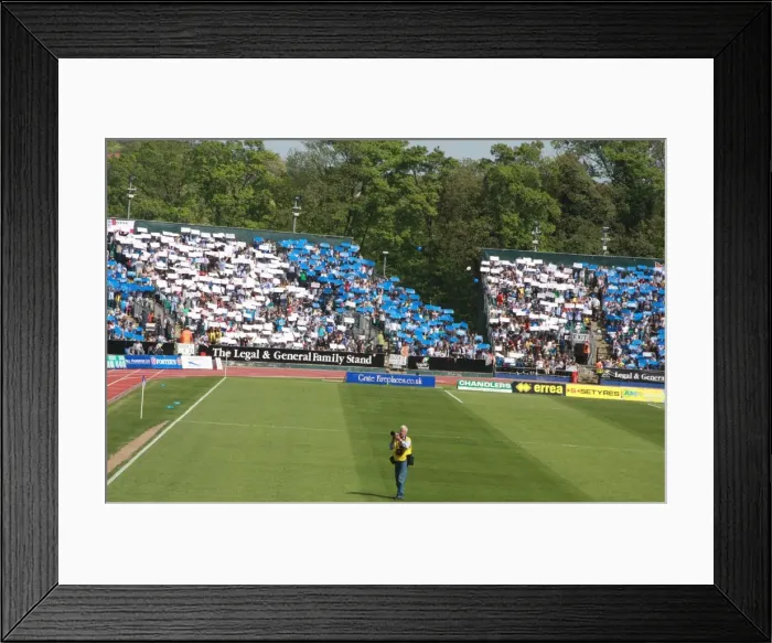 Framed Print : Sea of Supporters: Brighton & Hove Albion vs Stockport County (Withdean Era, May 2009) Framed Print : Sea of Supporters: Brighton & Hove Albion vs Stockport County (Withdean Era, May 2009)