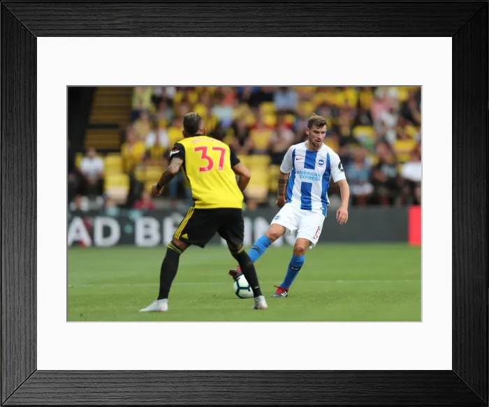 Framed Print : Premier League: Watford vs. Brighton & Hove Albion Clash at Vicarage Road (11AUG18) Framed Print : Premier League: Watford vs. Brighton & Hove Albion Clash at Vicarage Road (11AUG18)