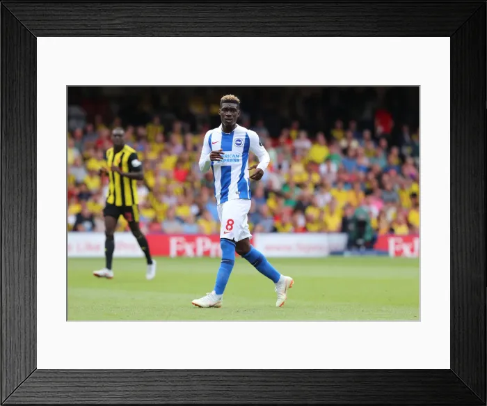 Framed Print : Brighton's Yves Bissouma in Action: Premier League Showdown Against Watford (August 2018) Framed Print : Brighton's Yves Bissouma in Action: Premier League Showdown Against Watford (August 2018)
