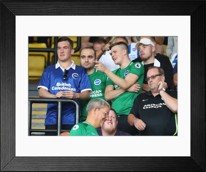 Framed Print : Passionate Albion Fans at Vicarage Road: Watford vs. Brighton & Hove (11AUG18) Framed Print : Passionate Albion Fans at Vicarage Road: Watford vs. Brighton & Hove (11AUG18)