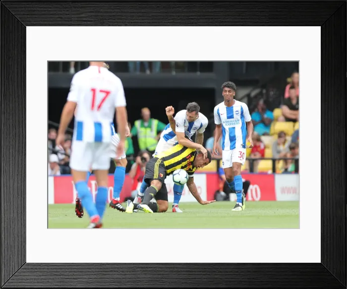 Framed Print : Premier League Showdown: Watford vs. Brighton and Hove Albion at Vicarage Road (11AUG18) Framed Print : Premier League Showdown: Watford vs. Brighton and Hove Albion at Vicarage Road (11AUG18)