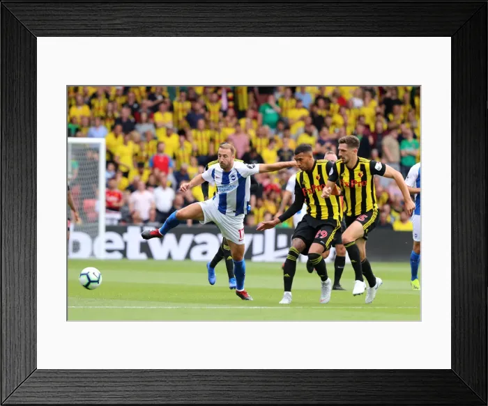 Framed Print : Murray's Battle with Cathcart and Capoue: Watford vs. Brighton and Hove Albion, Premier League (11AUG18) Framed Print : Murray's Battle with Cathcart and Capoue: Watford vs. Brighton and Hove Albion, Premier League (11AUG18)