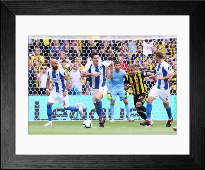 Framed Print : Lewis Dunk in Action: Brighton and Hove Albion vs. Watford, Premier League (11th August 2018) Framed Print : Lewis Dunk in Action: Brighton and Hove Albion vs. Watford, Premier League (11th August 2018)
