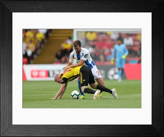 Framed Print : Premier League Showdown: Watford vs. Brighton & Hove Albion at Vicarage Road (11AUG18)