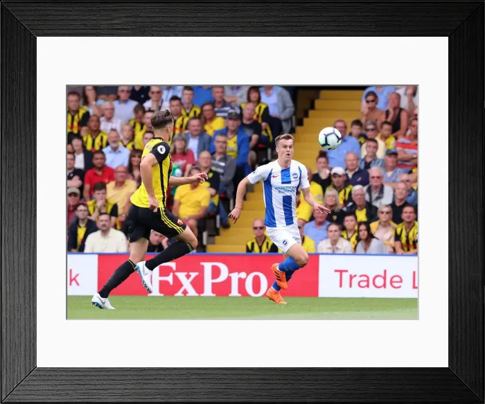 Framed Print : Solly March in Action: Watford vs. Brighton and Hove Albion, Premier League (11Aug18) Framed Print : Solly March in Action: Watford vs. Brighton and Hove Albion, Premier League (11Aug18)