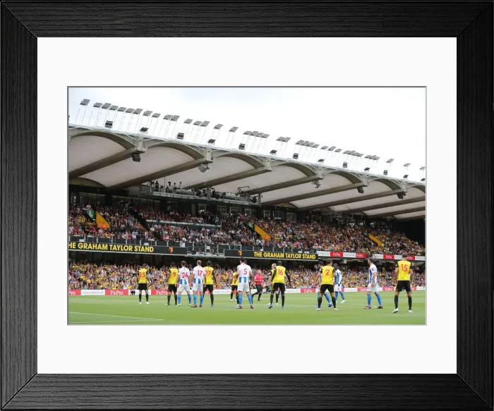 Framed Print : Premier League Showdown: Watford vs. Brighton and Hove Albion at Vicarage Road (11AUG18) Framed Print : Premier League Showdown: Watford vs. Brighton and Hove Albion at Vicarage Road (11AUG18)