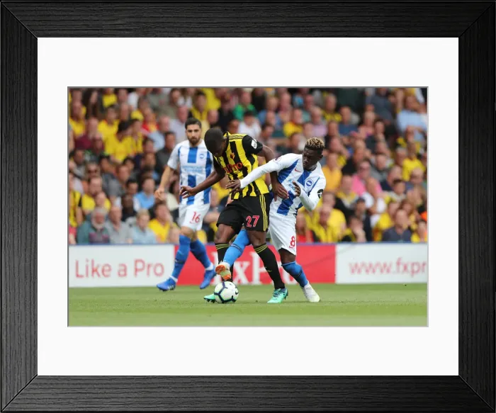 Framed Print : Premier League Showdown: Watford vs. Brighton & Hove Albion at Vicarage Road (11AUG18) Framed Print : Premier League Showdown: Watford vs. Brighton & Hove Albion at Vicarage Road (11AUG18)