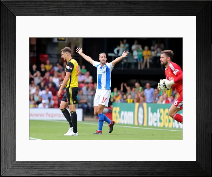 Framed Print : Glenn Murray Goes for Glory: Watford vs. Brighton and Hove Albion, Premier League - 11th August 2018 Framed Print : Glenn Murray Goes for Glory: Watford vs. Brighton and Hove Albion, Premier League - 11th August 2018