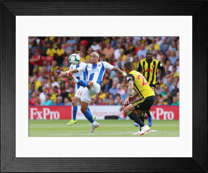 Framed Print : Anthony Knockaert: In Action for Brighton and Hove Albion vs. Watford, Premier League (11.08.2018)