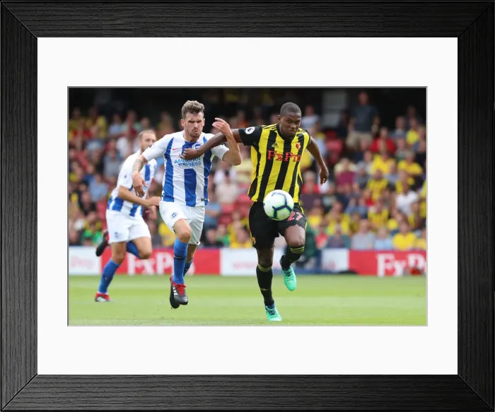 Framed Print : Brighton's Gross and Kabasele Clash in Premier League Showdown: Watford vs. Brighton & Hove Albion (11AUG18) Framed Print : Brighton's Gross and Kabasele Clash in Premier League Showdown: Watford vs. Brighton & Hove Albion (11AUG18)
