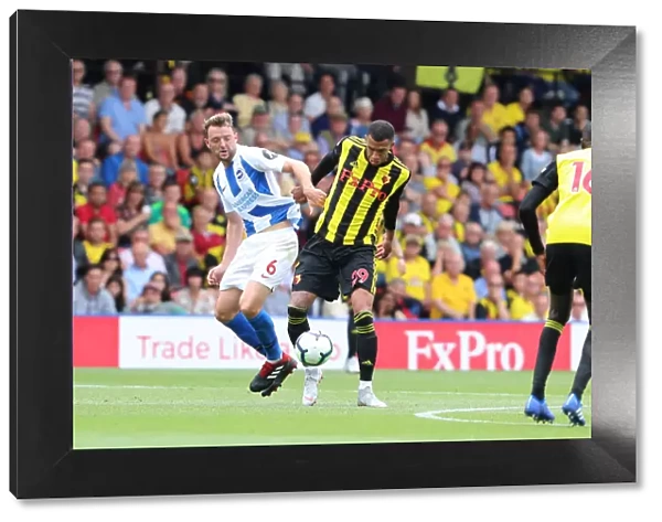 Stephens and Capoue Clash in Intense Watford vs. Brighton Premier League Match (11AUG18)