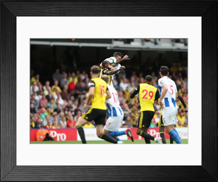 Framed Print : Premier League Showdown: Watford vs. Brighton & Hove Albion at Vicarage Road (11AUG18) Framed Print : Premier League Showdown: Watford vs. Brighton & Hove Albion at Vicarage Road (11AUG18)
