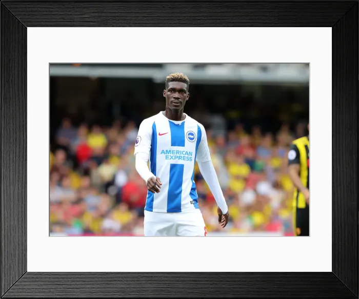 Framed Print : Brighton's Yves Bissouma in Action Against Watford (11AUG18)