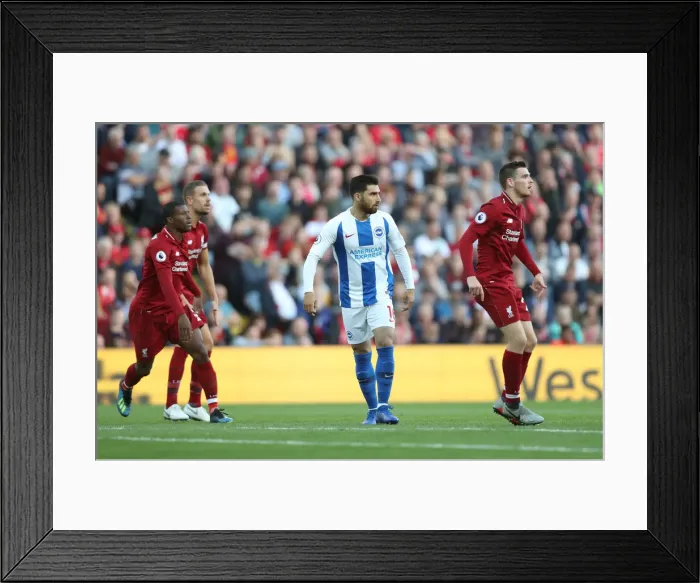 Framed Print : Premier League Showdown: Liverpool vs. Brighton and Hove Albion at Anfield (25AUG18)