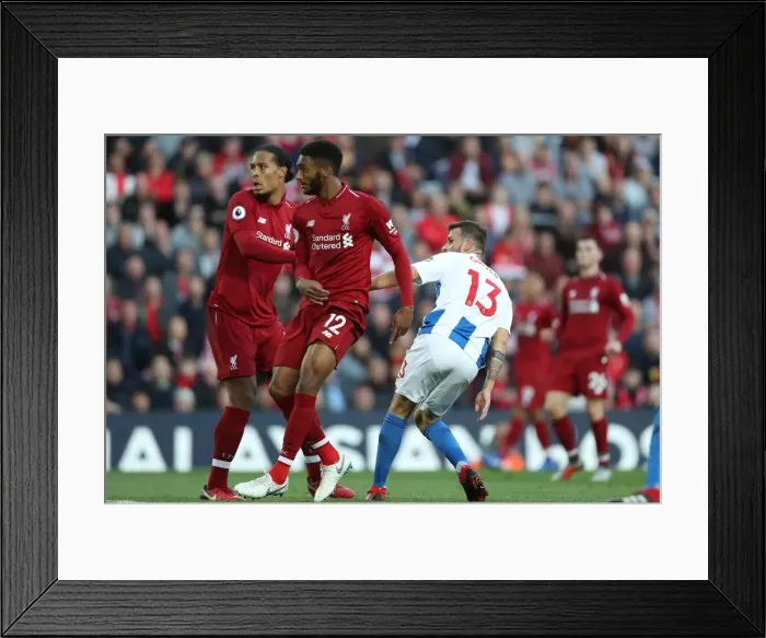 Framed Print : Premier League Showdown: Liverpool vs. Brighton and Hove Albion at Anfield (25AUG18) Framed Print : Premier League Showdown: Liverpool vs. Brighton and Hove Albion at Anfield (25AUG18)
