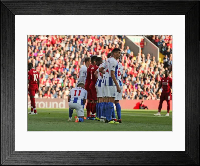 Framed Print : Premier League Showdown: Liverpool vs. Brighton and Hove Albion at Anfield (25AUG18) Framed Print : Premier League Showdown: Liverpool vs. Brighton and Hove Albion at Anfield (25AUG18)