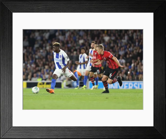 Framed Print : Brighton and Hove Albion vs. Southampton: Carabao Cup Showdown at American Express Community Stadium (28.08.18) Framed Print : Brighton and Hove Albion vs. Southampton: Carabao Cup Showdown at American Express Community Stadium (28.08.18)
