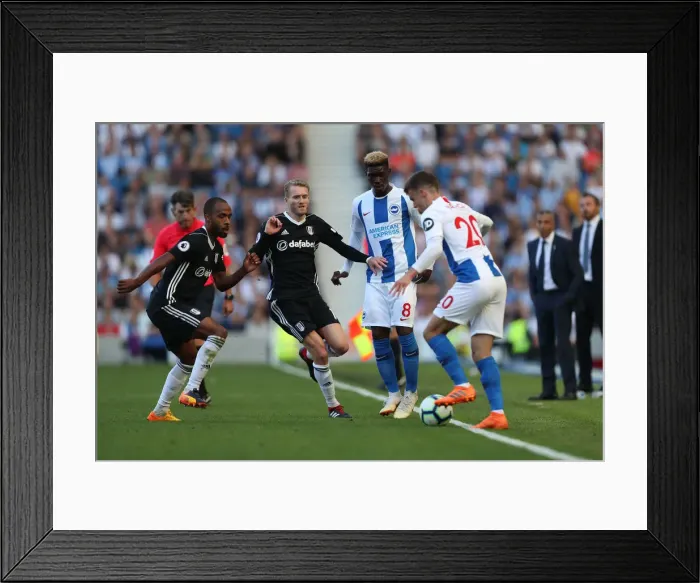 Framed Print : Brighton and Hove Albion vs. Fulham: Premier League Showdown at American Express Community Stadium (September 1, 2018)
