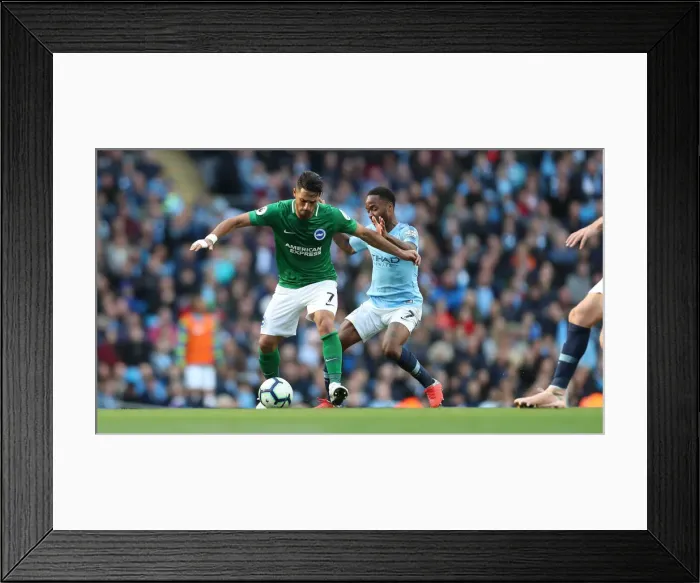 Framed Print : Premier League: Manchester City vs. Brighton and Hove Albion Showdown at Etihad Stadium (29SEP18) Framed Print : Premier League: Manchester City vs. Brighton and Hove Albion Showdown at Etihad Stadium (29SEP18)