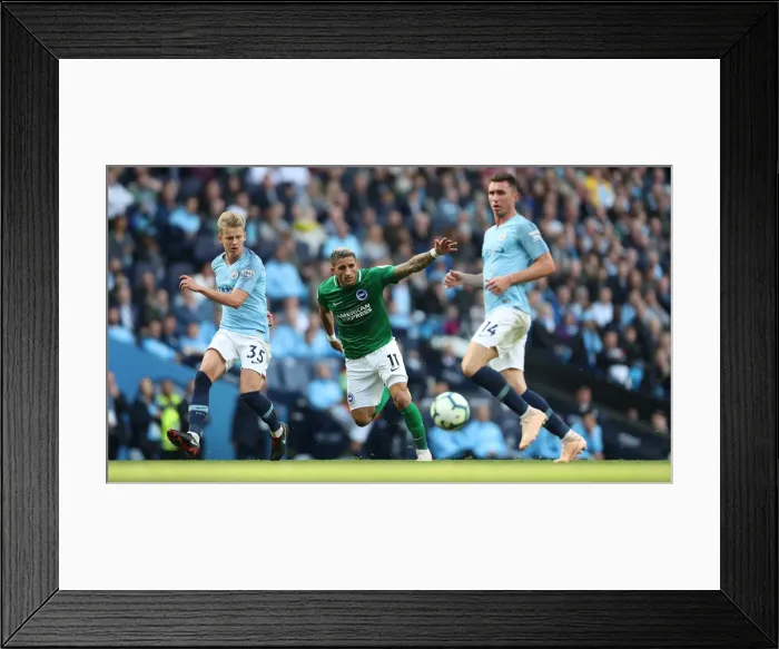Framed Print : Premier League Showdown: Manchester City vs. Brighton and Hove Albion at Etihad Stadium (29SEP18) Framed Print : Premier League Showdown: Manchester City vs. Brighton and Hove Albion at Etihad Stadium (29SEP18)