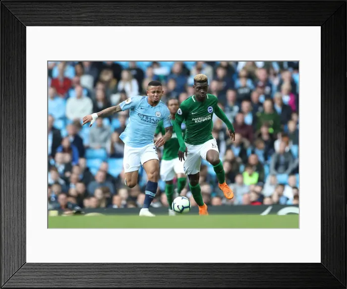 Framed Print : Premier League Showdown: Manchester City vs. Brighton and Hove Albion at Etihad Stadium (29SEP18) Framed Print : Premier League Showdown: Manchester City vs. Brighton and Hove Albion at Etihad Stadium (29SEP18)