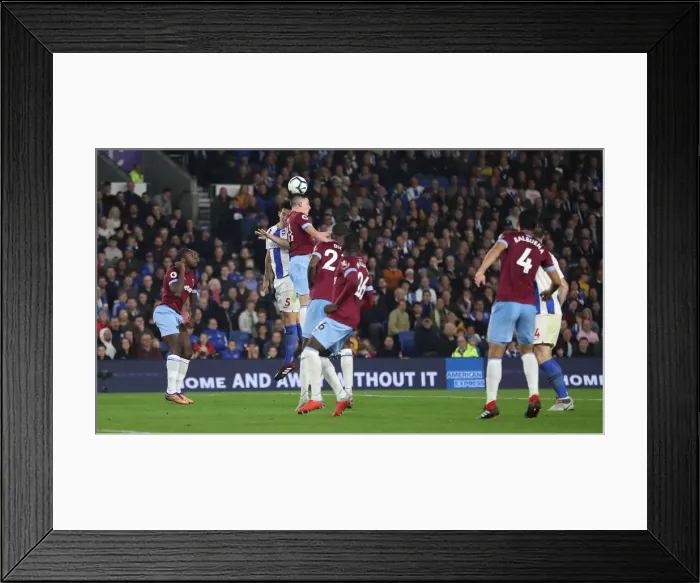 Framed Print : Premier League Showdown: Brighton & Hove Albion vs. West Ham United (5th October 2018, American Express Community Stadium) Framed Print : Premier League Showdown: Brighton & Hove Albion vs. West Ham United (5th October 2018, American Express Community Stadium)