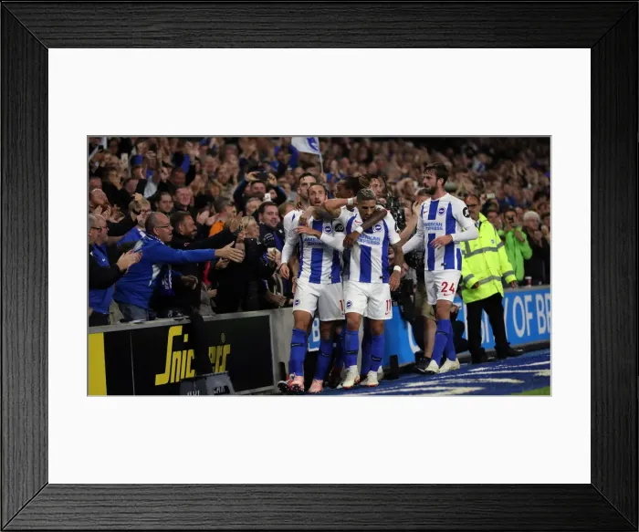 Framed Print : Brighton and Hove Albion vs. West Ham United: Premier League Showdown at American Express Community Stadium (5th October 2018)