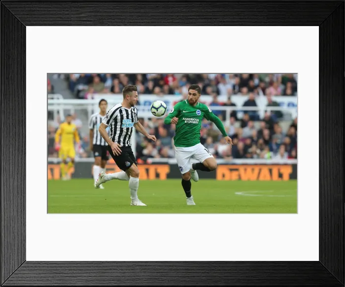 Framed Print : Premier League Showdown: Newcastle United vs. Brighton and Hove Albion at St. James Park (20th October 2018)