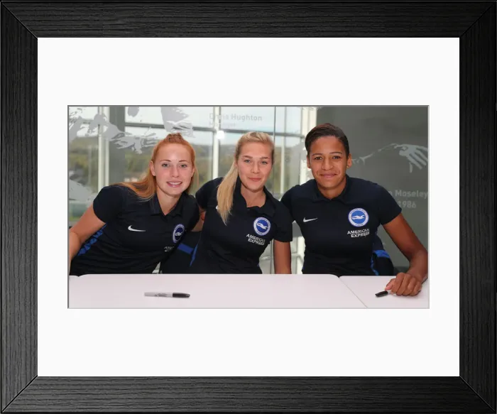 Framed Print : Brighton & Hove Albion FC: 2018 Player Signing Session - Meet and Greet with the Team Framed Print : Brighton & Hove Albion FC: 2018 Player Signing Session - Meet and Greet with the Team