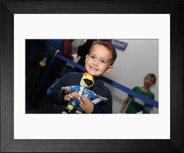 Framed Print : Brighton & Hove Albion FC: 2018 Player Signing Event - Autograph Session with the Team
