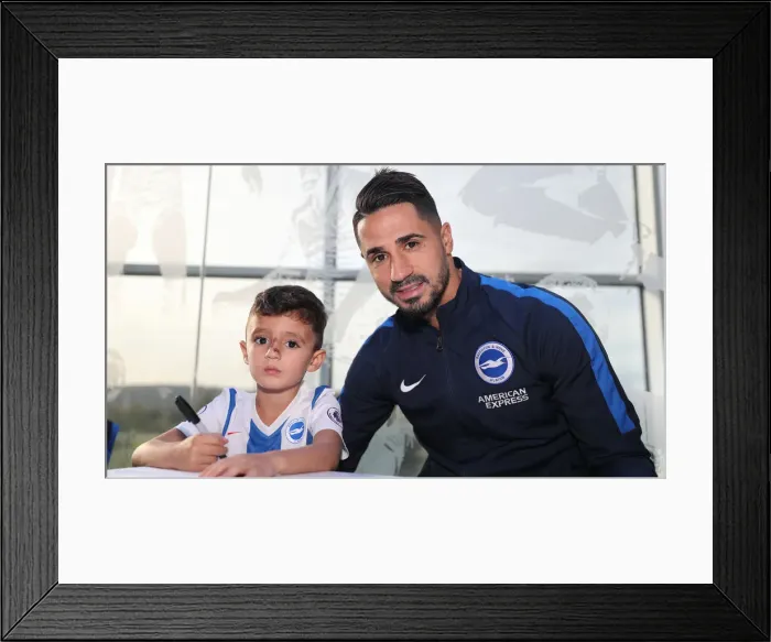 Framed Print : Brighton & Hove Albion FC: 2018 Player Signing Session - Meet and Greet with the Team