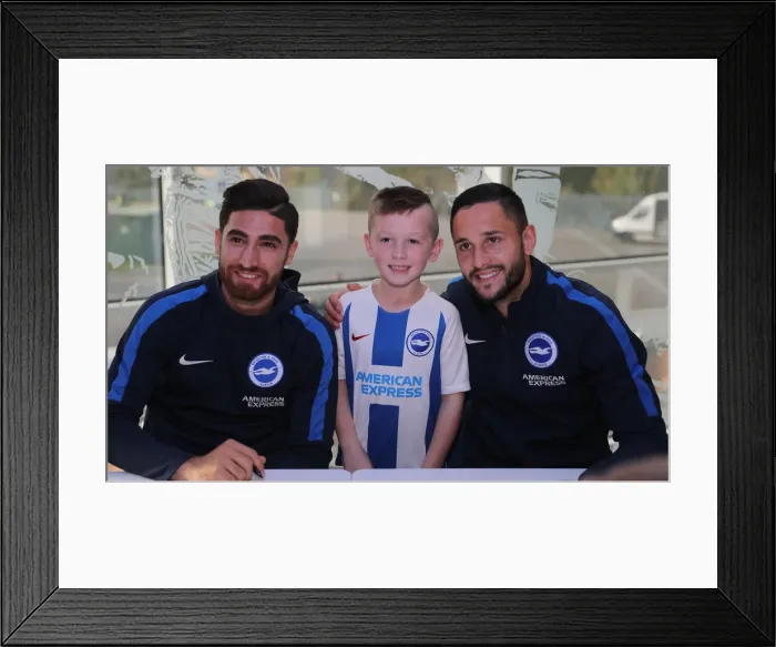 Framed Print : Brighton & Hove Albion FC: 2018 Player Signing Event - Autograph Session with the Team Framed Print : Brighton & Hove Albion FC: 2018 Player Signing Event - Autograph Session with the Team