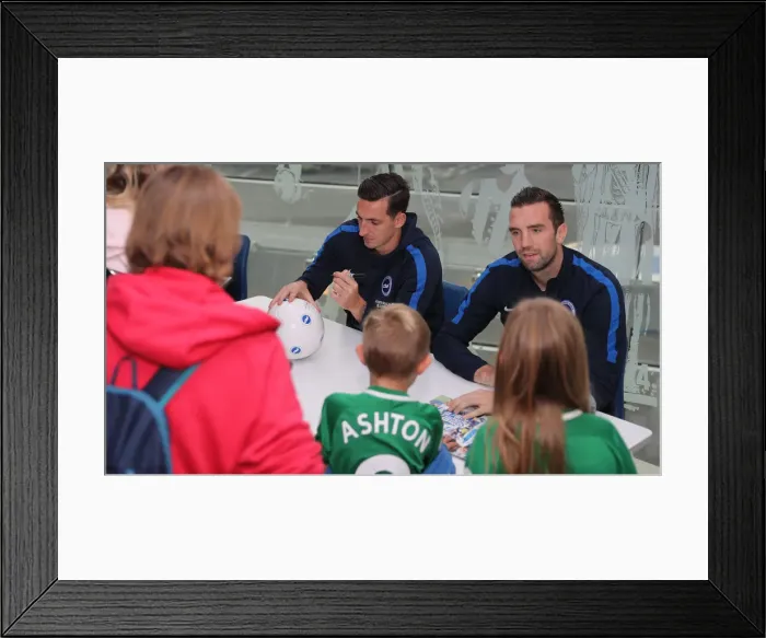 Framed Print : Brighton & Hove Albion FC: 2018 Player Signing Session - Meet and Greet with the Team