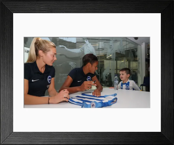 Framed Print : Brighton and Hove Albion FC: 2018 Player Signing Session - Meet and Greet with the Team