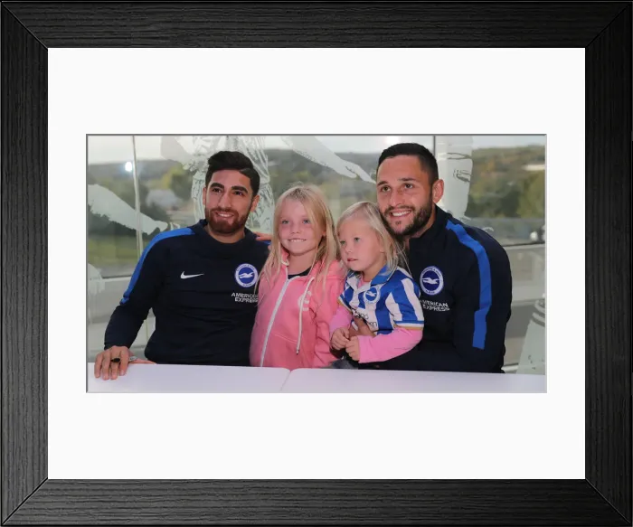 Framed Print : Brighton & Hove Albion FC: 2018 Player Signing Event - Autograph Session with the Team Framed Print : Brighton & Hove Albion FC: 2018 Player Signing Event - Autograph Session with the Team