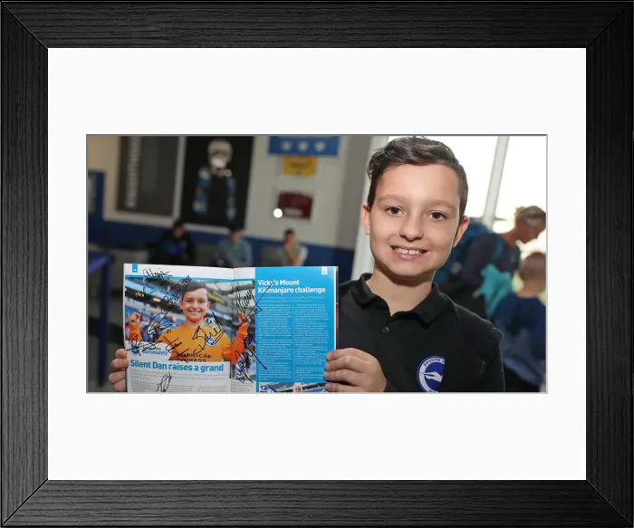 Framed Print : Brighton & Hove Albion FC: 2018 Player Signing Event - Autograph Session with the Team Framed Print : Brighton & Hove Albion FC: 2018 Player Signing Event - Autograph Session with the Team