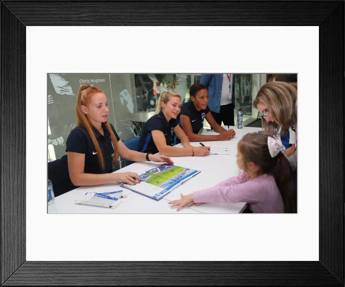 Framed Print : Brighton & Hove Albion FC: 2018 Player Signing Event - Autograph Session with the Team Framed Print : Brighton & Hove Albion FC: 2018 Player Signing Event - Autograph Session with the Team