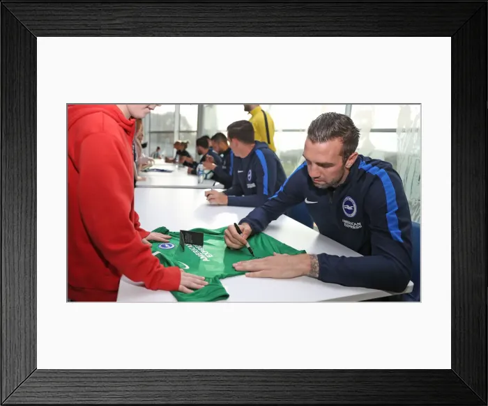 Framed Print : Brighton & Hove Albion FC: 2018 Player Signing Session - Meet and Greet with the Team Framed Print : Brighton & Hove Albion FC: 2018 Player Signing Session - Meet and Greet with the Team