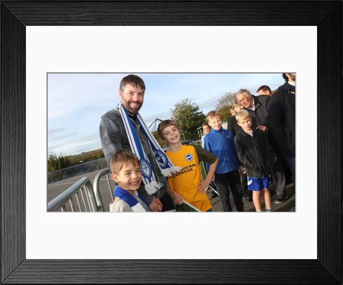 Framed Print : Brighton & Hove Albion FC: 2018 Player Signing Event - Autograph Session with the Team Framed Print : Brighton & Hove Albion FC: 2018 Player Signing Event - Autograph Session with the Team