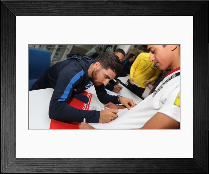 Framed Print : Brighton & Hove Albion FC: 2018 Player Signing Event - Autograph Session with the Team Framed Print : Brighton & Hove Albion FC: 2018 Player Signing Event - Autograph Session with the Team